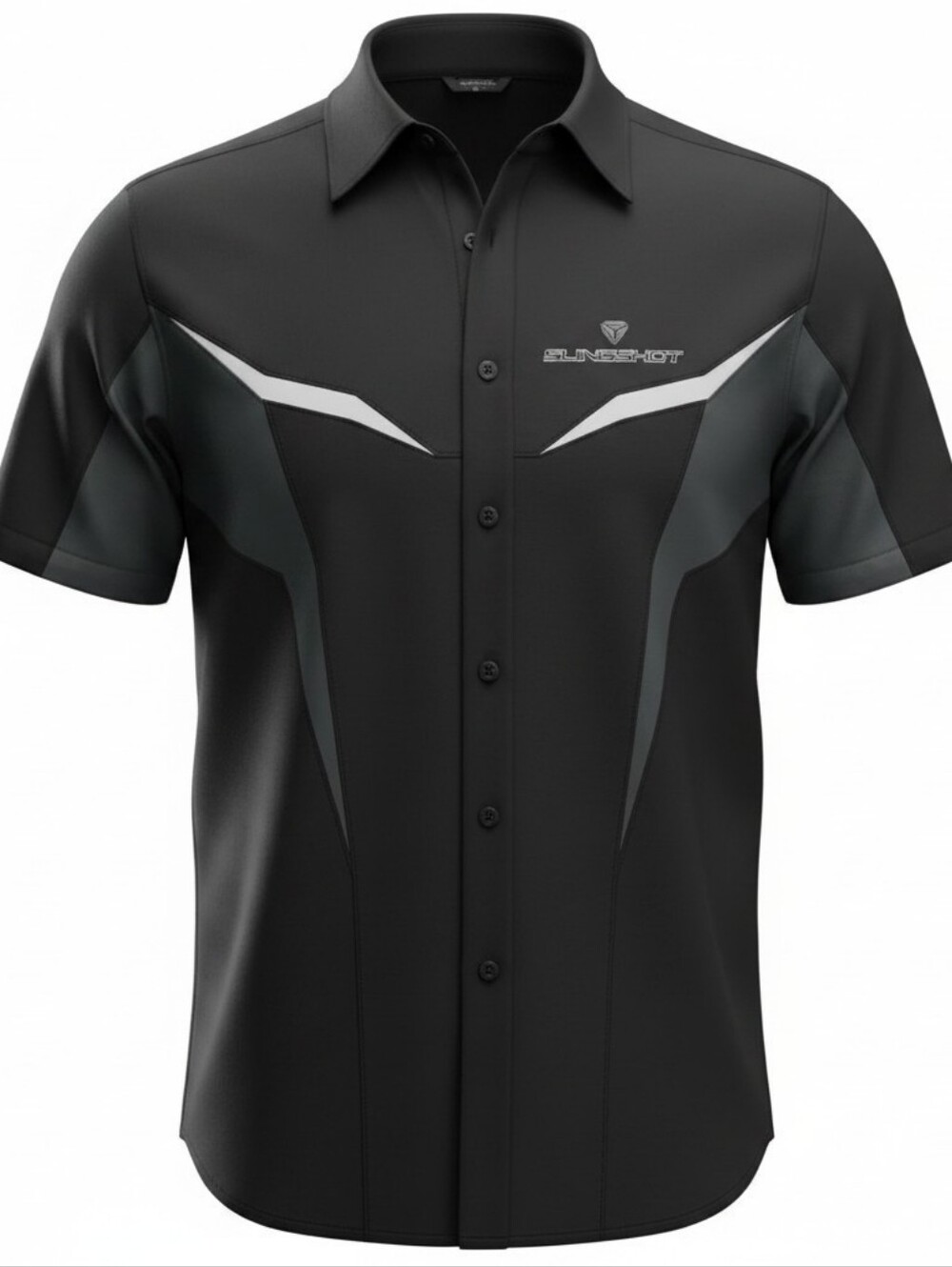 POLARIS SLINGSHOT | Black Gray Pit Crew Short Sleeve Cotton Racing Shirt | 2X‎